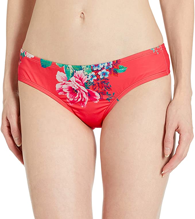 Hobie Swim Petal Pusher Skimpy Hipster Hot Coral Bikini Bottom