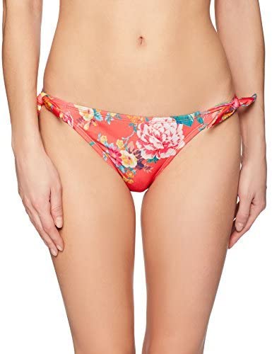 Hobie Women's Petal Pusher Tie Side Hot Coral Bikini Bottom