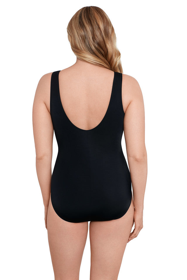 
                      
                        Longitude Gilded Pleasure Tassel Surplice Tank One Piece Black
                      
                    