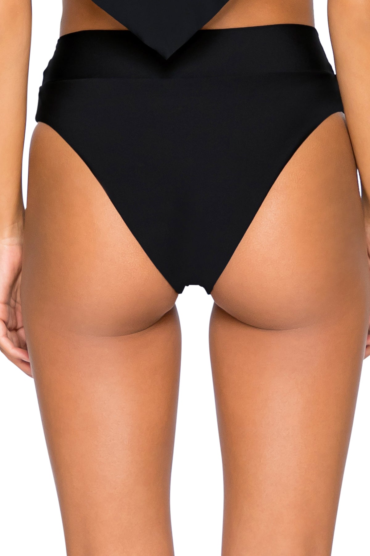 B Swim Black Out Cove Hi-Waist Bikini Bottom