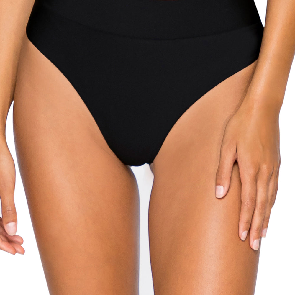 B Swim Black Out Cove Hi-Waist Bikini Bottom