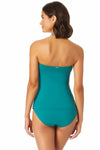 Anne Cole Live In Color Ocean Green Twist Front Bandeaukini Swim Top