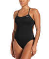 Nike Swim Women's Poly Solid Cut-Out One Piece Black