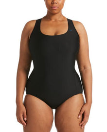  Nike Swim Women's Plus Size Essential Crossback One Piece Black
