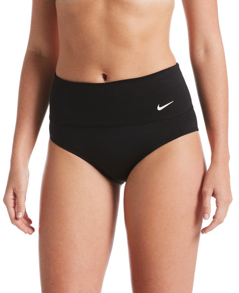 Nike Swim Women's Essential High Waist Bikini Bottom Black