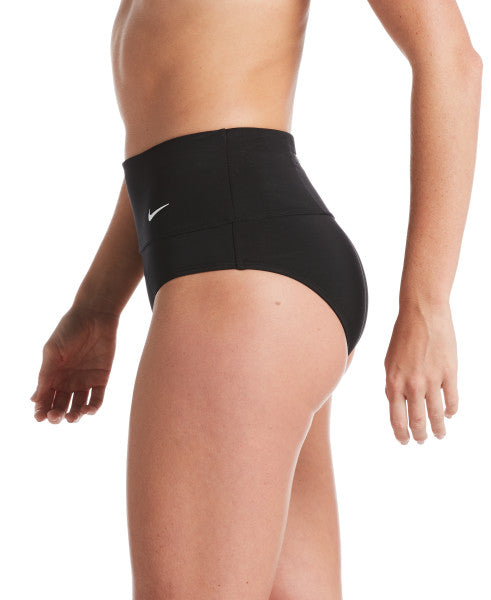 Nike Swim Women's Essential High Waist Bikini Bottom Black