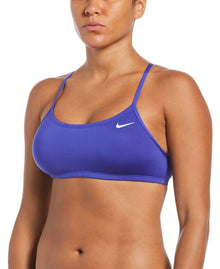  Nike Swim Women's Solid Essential Racerback Bikini Top Indigo Burst