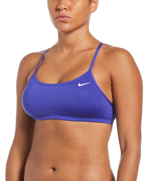 Nike Swim Women's Solid Essential Racerback Bikini Top Indigo Burst