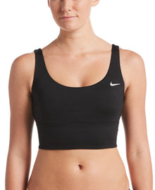  Nike Swim Women's Essential Scoop Neck Midkini Top Black