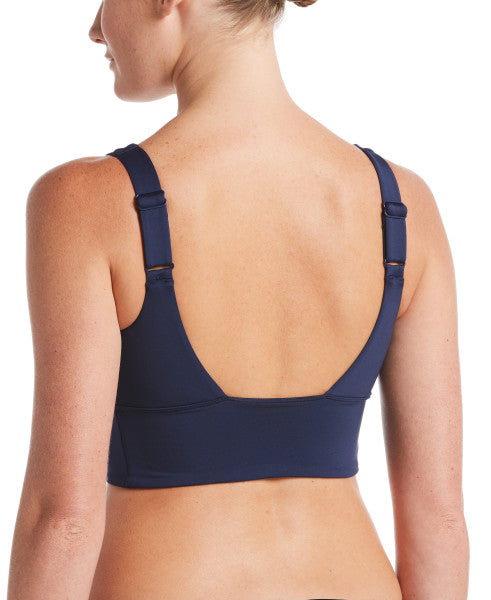 Nike Swim Women's Essential Scoop Neck Midkini Top Midnight Navy