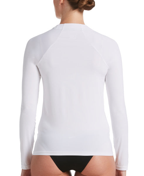 Nike Swim Women's Essential Long Sleeve Hydro Rash Guard White