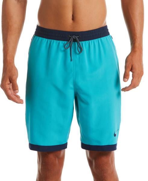 Nike Swim Men's Funfetti Racer 9" Volley Board Shorts Oracle Aqua