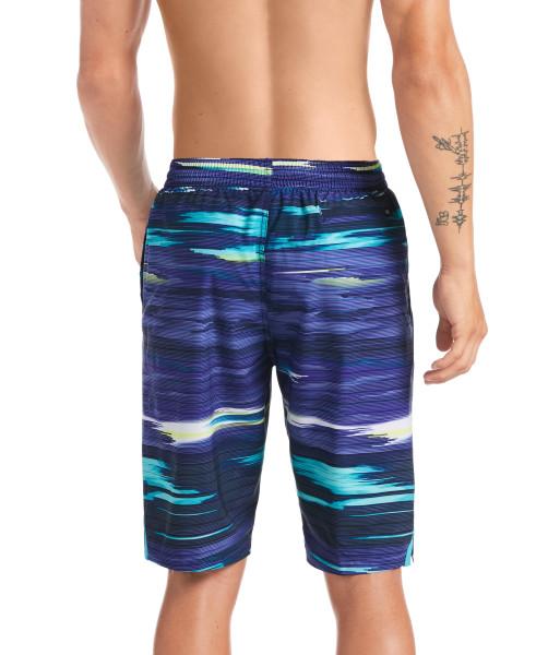 Nike Swim Men's Sky Stripe Vital 11" Volley Board Shorts Midnight Navy