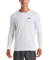 Nike Swim Men's Long Sleeve Hydroguard Swim Shirt White