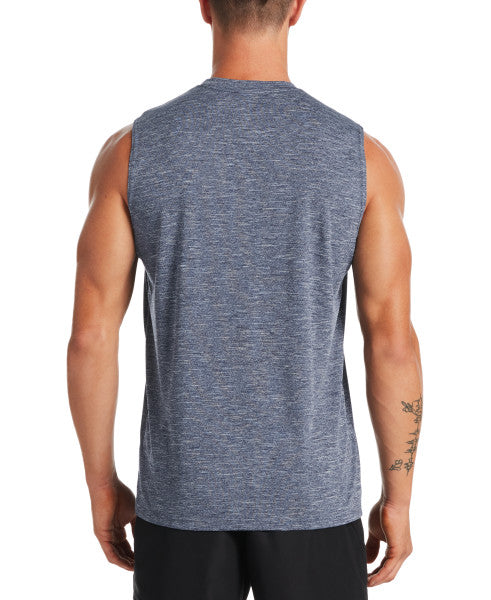 
                      
                        Nike Swim Men's Heather Sleeveless Hydroguard Swim Shirt Midnight Navy
                      
                    