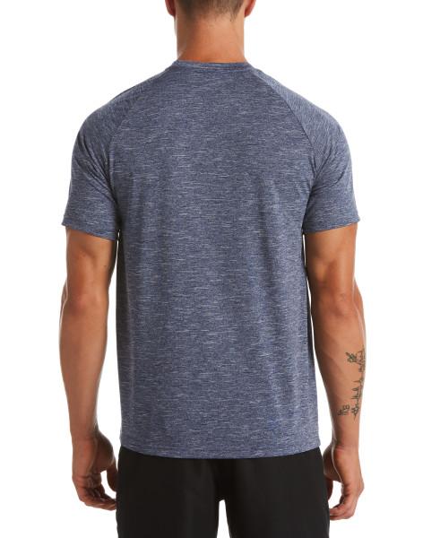 Nike Swim Men's Heather Short-Sleeve Hydroguard Midnight Navy