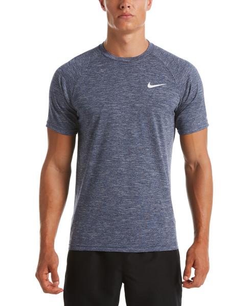 Nike Swim Men's Heather Short-Sleeve Hydroguard Midnight Navy