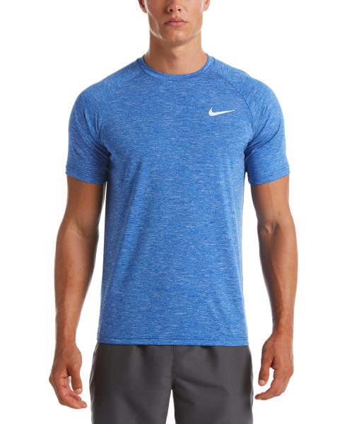 Nike Swim Men's Heather Short-Sleeve Hydroguard Game Royal