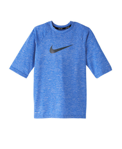 Nike Swim Boys' Half-Sleeve Hydroguard Swim Shirt Game Royal
