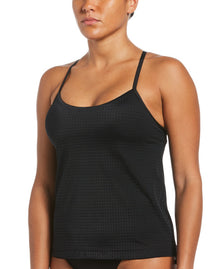  Nike Swim Women's Essential Layered Tankini Top Black