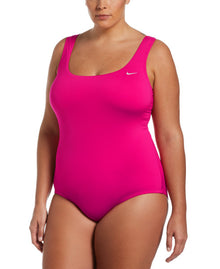  Nike Swim Women's Plus Size Essential U-Back One Piece Fireberry
