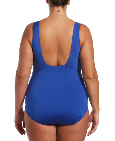 Nike Swim Women's Plus Size Essential U-Back One Piece Hyper Royal
