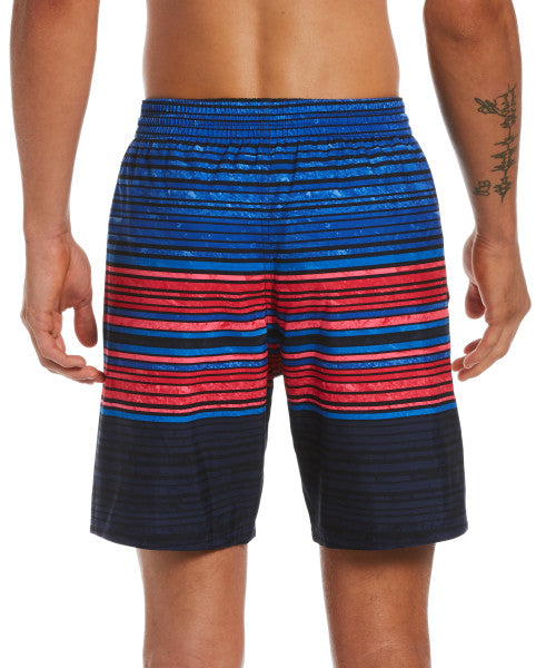 Nike Swim Men's Oxidized Stripe Breaker 7" Volley Board Shorts Midnight Navy