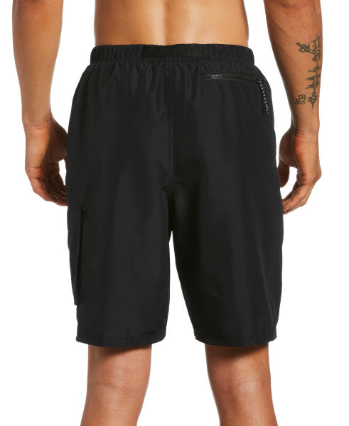 Nike Swim Men's Belted Packable 9 Inch Volley Shorts Black