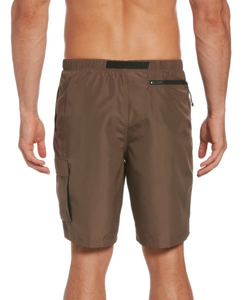 Nike Swim Men's Belted Packable 9 Inch Volley Shorts Ironstone