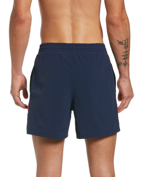 Nike Swim Men's JDI Logo Tape Racer 5" Volley Trunks Midnight Navy