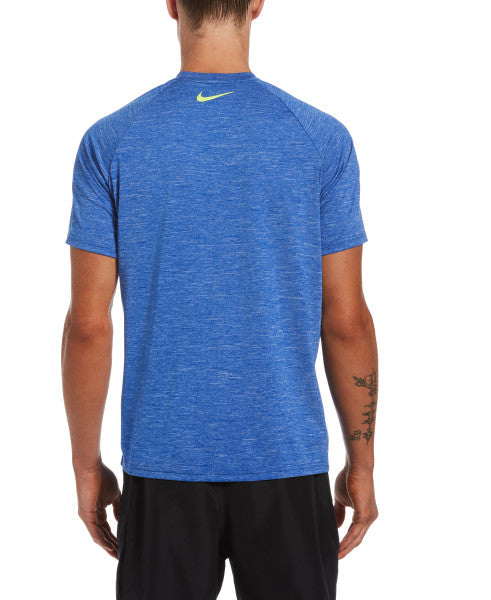 Nike Swim Men's Logo Short-Sleeve Hydroguard Swim Shirt Game Royal