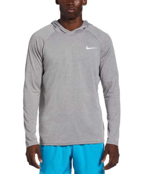 Nike Swim Men's Hooded Long-Sleeve Hydroguard Swim Shirt Particle Grey