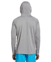 Nike Swim Men's Heather Long Sleeve Hooded Hydroguard Particle Grey