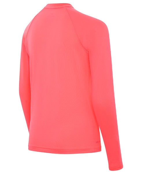 Nike Swim Girls' Swoosh Long-Sleeve Hydroguard Sunset Pulse