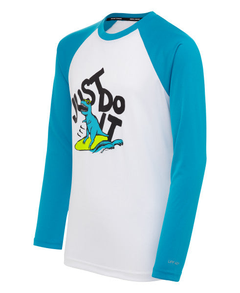 
                      
                        Nike Swim Boys' JDI Dinosaur Long-Sleeve Hydroguard Swim Shirt White
                      
                    