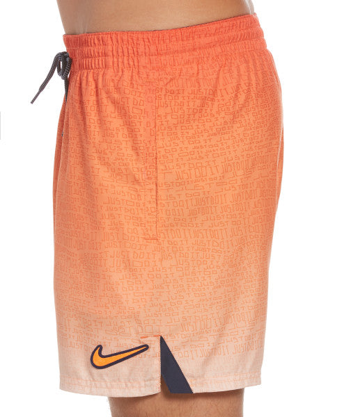 Nike Men s JDI Fade 5 Volley Shorts Orange Size Small