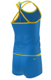 Nike Swim Girls' Essential T-Crossback Tankini Set Photo Blue
