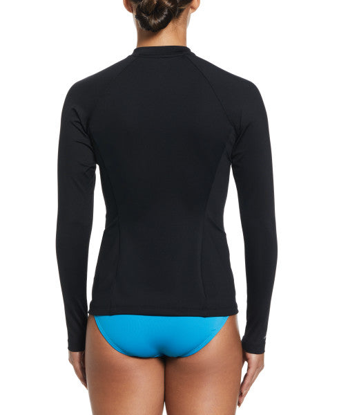 
                      
                        Nike Swim Women's Essential Logo Long-Sleeve Zip Cover Up Black
                      
                    