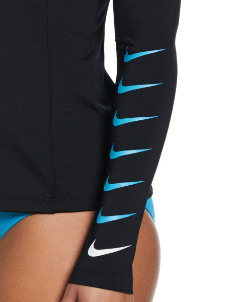 
                      
                        Nike Swim Women's Essential Logo Long-Sleeve Zip Cover Up Black
                      
                    