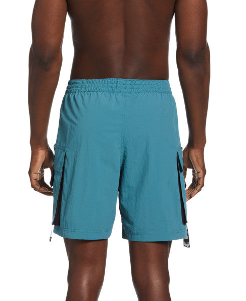 Nike Swim Men's 7" Logo Tape Cargo Swim Trunks Mineral Teal