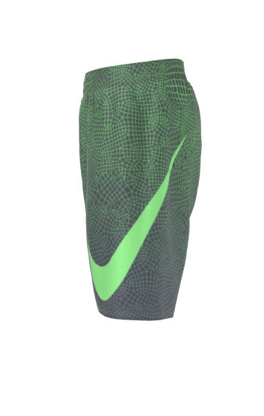 Nike Swim Boys' Grid Swoosh Breaker 7" Volley Shorts Green Strike
