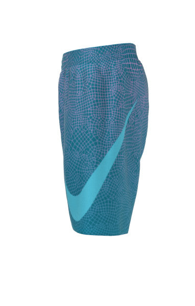 Nike Swim Boys' Grid Swoosh Breaker 7" Volley Shorts Blue Lightning