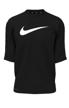  Nike Swim Boys' Solid Short Sleeve Hydroguard Black