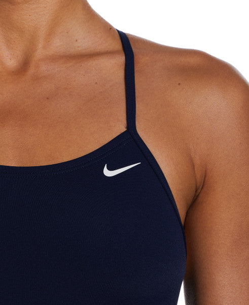 
                      
                        Nike Swim Women's Poly Solid Lace Up Tie Back One Piece Midnight Navy
                      
                    
