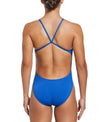Nike Swim Women's Poly Solid Cut-Out One Piece Game Royal