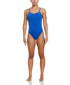 Nike Swim Women's Poly Solid Cut-Out One Piece Game Royal