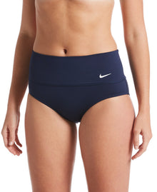  Nike Swim Women's Essential High Waist Bikini Bottom Midnight Navy