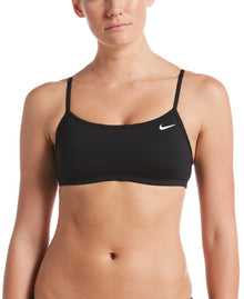  Nike Swim Women's Solid Essential Racerback Bikini Top Black