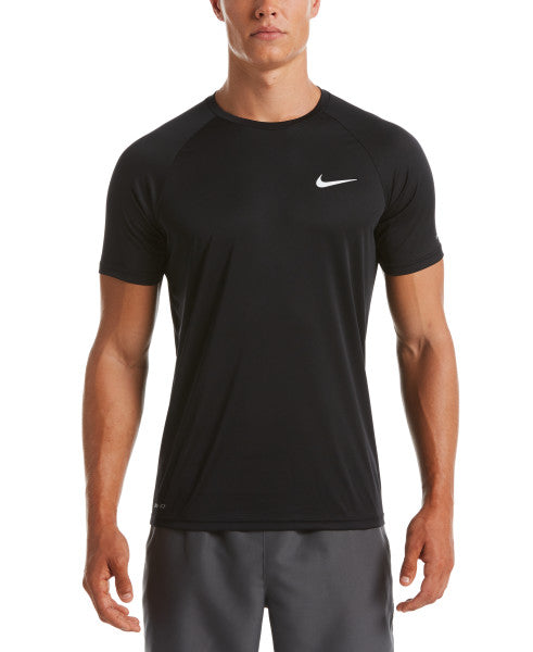 Nike Swim Men's Short Sleeve Hydroguard Swim Shirt Black