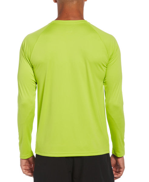 Nike Swim Men's Solid Long-Sleeve Hydroguard Swim Shirt Atomic Green